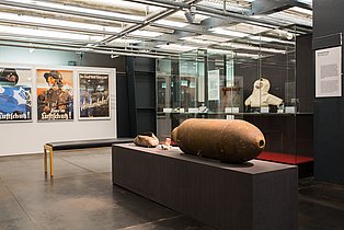 View of the exhibition, section "Bombing War"